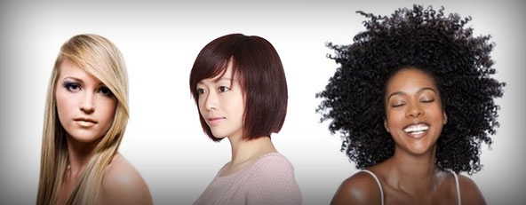 Grupos étnicos de diferentes cabellos